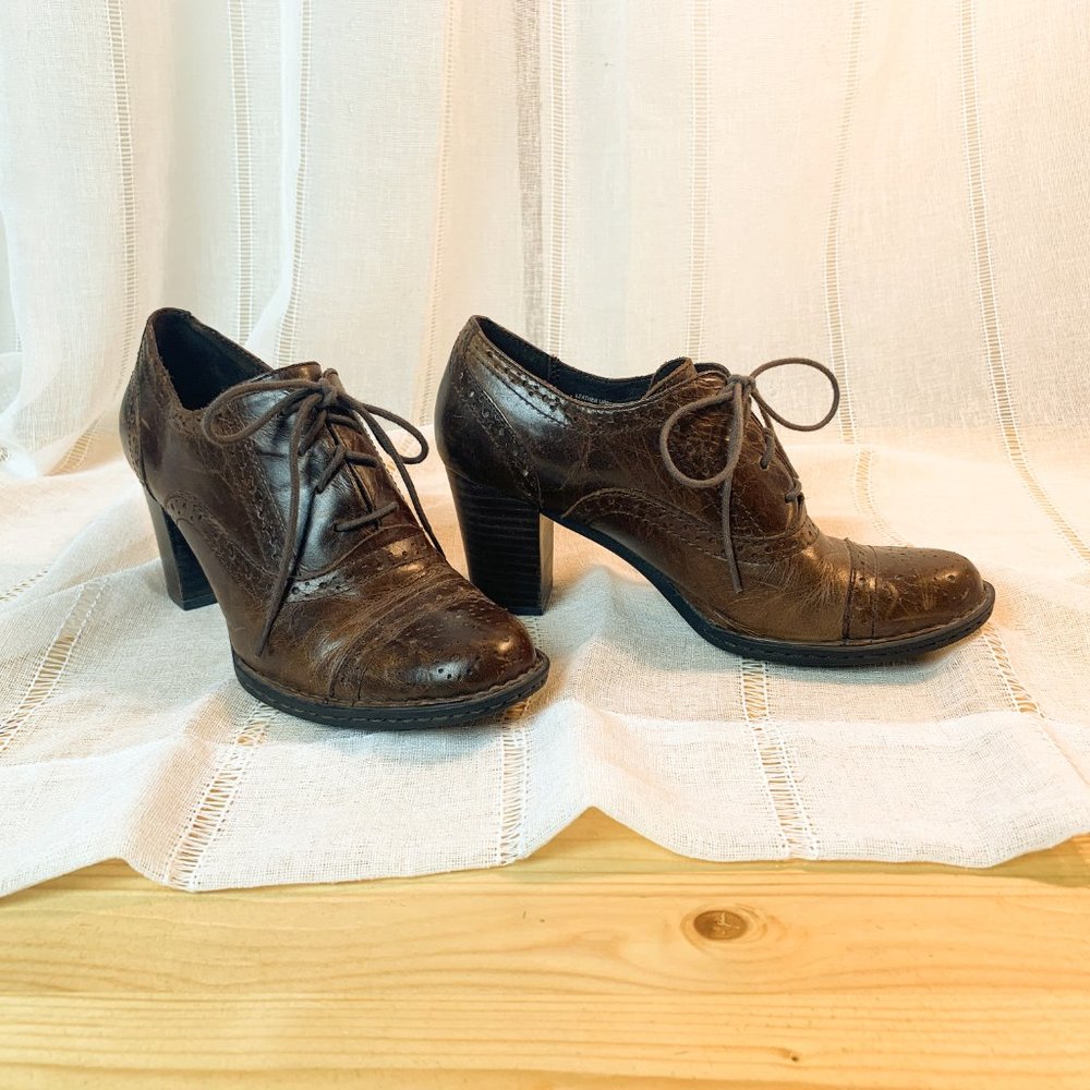 Born Waverly Leather High Heeled Oxfords